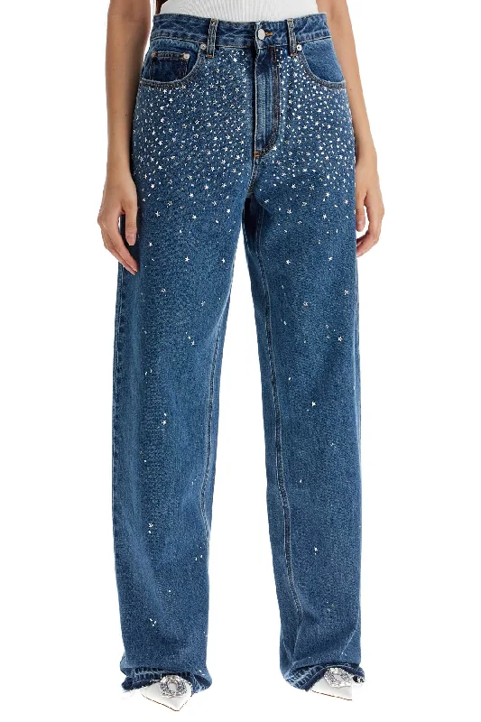 Low Waisted Jeans for Casual -baggy jeans with applique