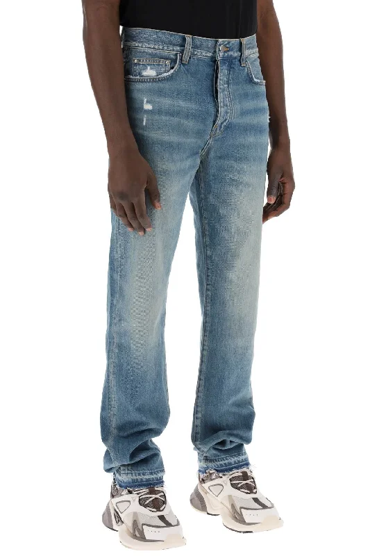 Designer Jeans for Luxury -"five-pocket distressed effect jeans"