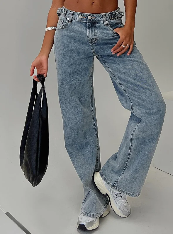 Dark Wash Jeans for Elegance -Sidle Low Rise Jeans Light Wash