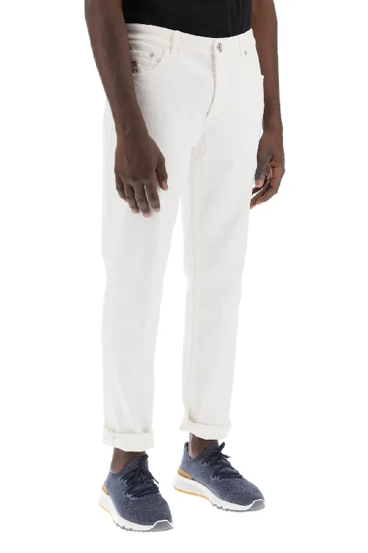 Overalls Jeans for Workwear -Brunello cucinelli traditional fit five-pocket jeans.