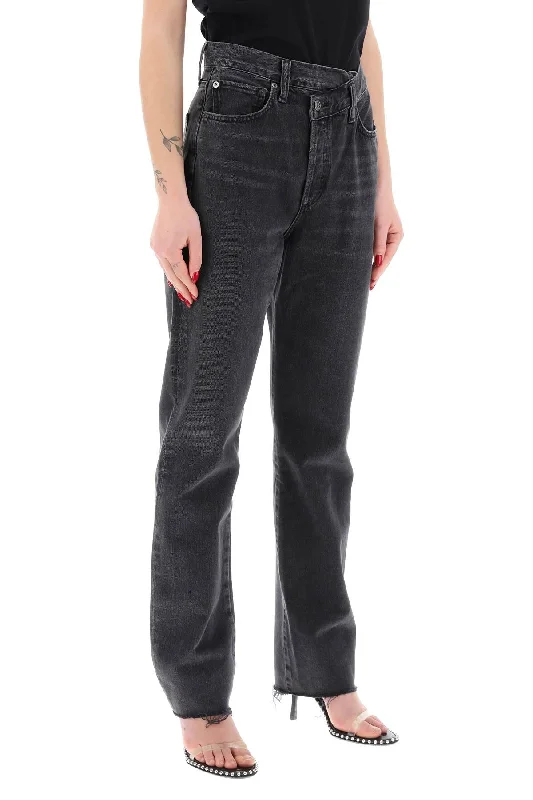 Club Jeans for Social -offset waistband jeans