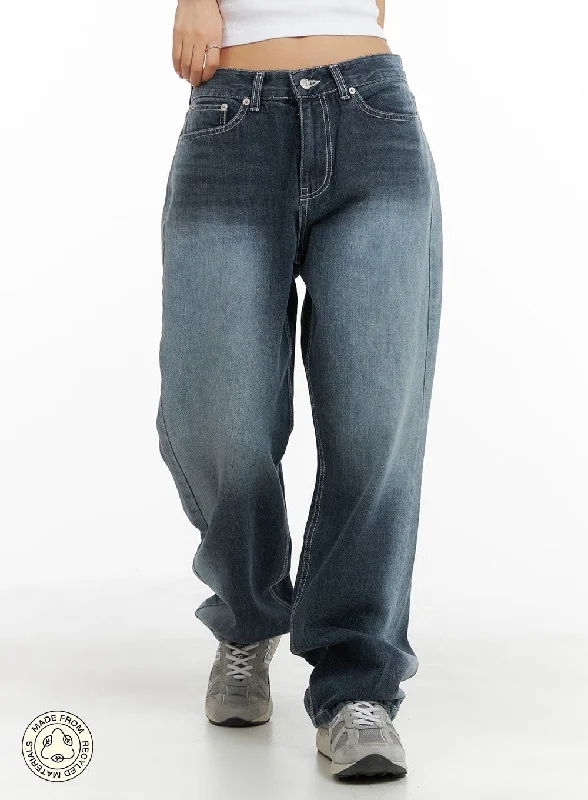 Recycled Jeans for Green -Recycled Wide Baggy Jeans (Unisex) CM425