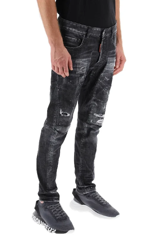 Business Jeans for Dressy -Dsquared2 distressed tidy biker jeans