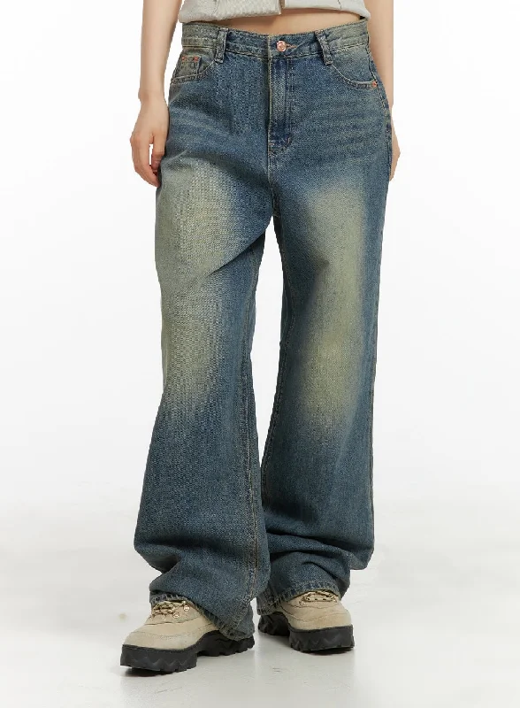 Christmas Jeans for Seasonal -Breezy Wide-Fit Baggy Jeans CY414