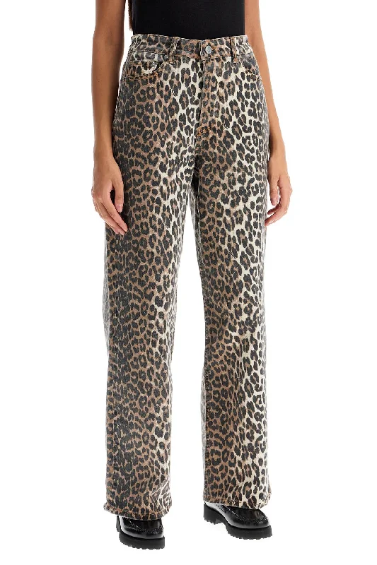 Mini Shorts Jeans for Youthful -"animal print denim izey jeans