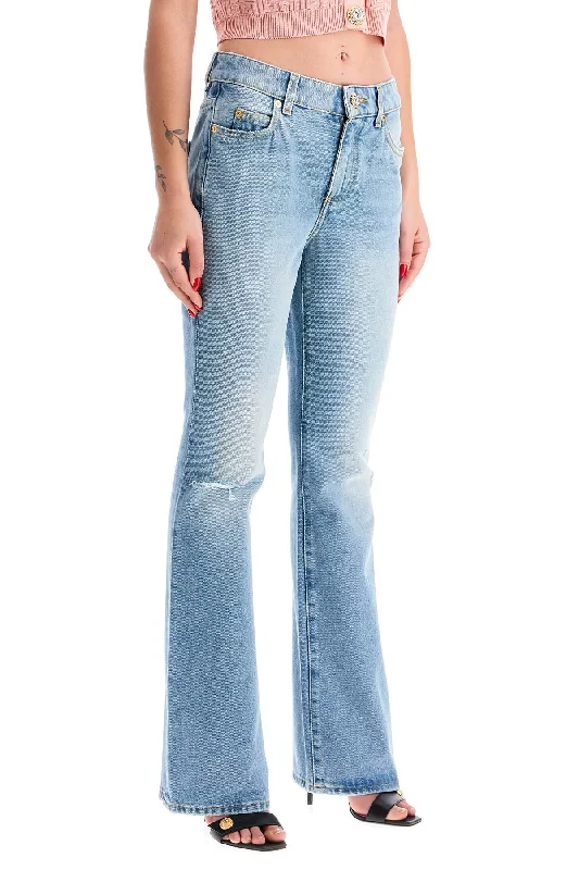 Printed Jeans for Pattern -flare mid-rise jeans with