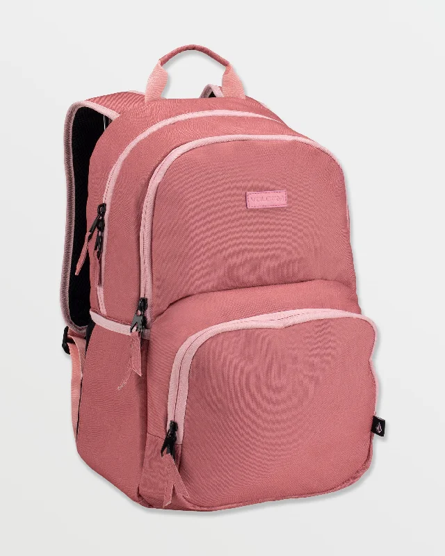 Adjustable padded backpack for growing teen needs -Upperclass Backpack - Mauve Rose