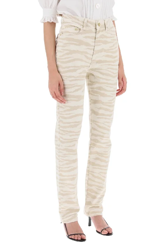 Graduation Jeans for Milestone -Ganni 'swigy' printed denim jeans