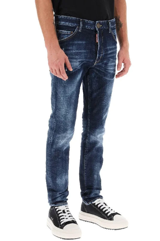 Valentine's Day Jeans for Romantic -Dsquared2 dark clean wash cool guy jeans