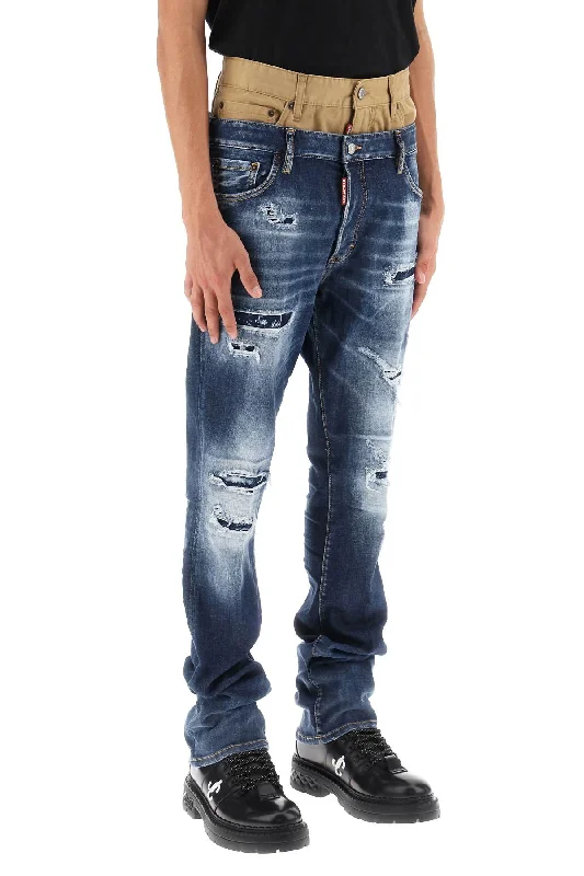 Graduation Jeans for Milestone -medium ripped wash skinny twin pack jeans