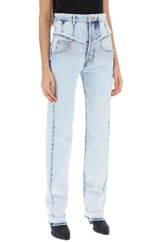 Metal Button Jeans for Classic -noemie straight leg jeans