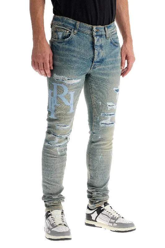 Dark Wash Jeans for Elegance -leather logo jeans with eight words