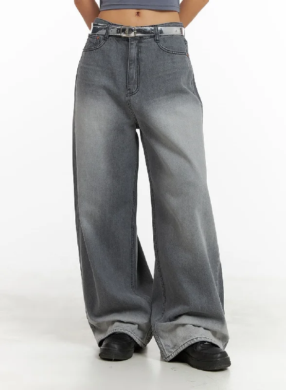 Weekend Jeans for Lazy -Washed Cotton Baggy Jeans CA416