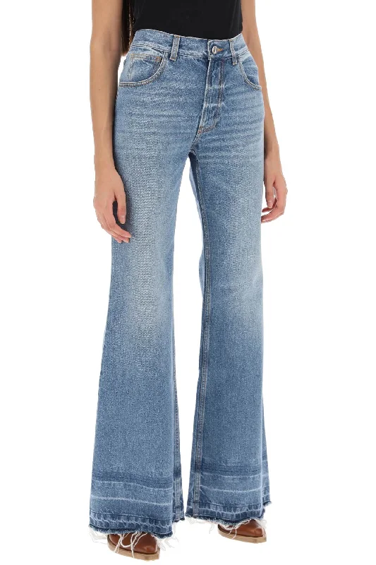 Frayed Hem Jeans for Edgy -Chloe' bootcut jeans with frayed hem