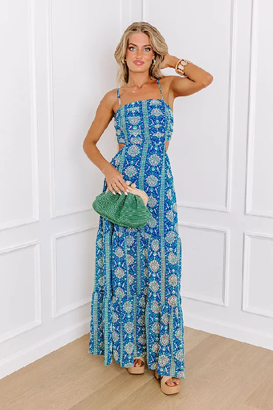 Plus size dresses with muted tones blend well -Wildflower Wonder Chiffon Maxi Dress