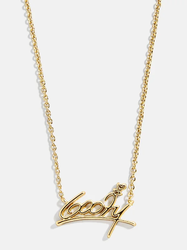 Best necklaces and pendants with statement designs for a fashionable accessory-Disney Character Signature Necklace - Goofy