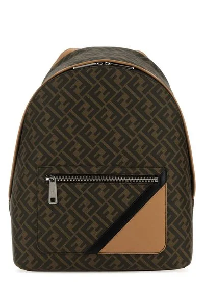 Military-grade backpack for extreme survival scenarios -MEDIUM FENDI DIAGONAL CHIODO BACKPACK