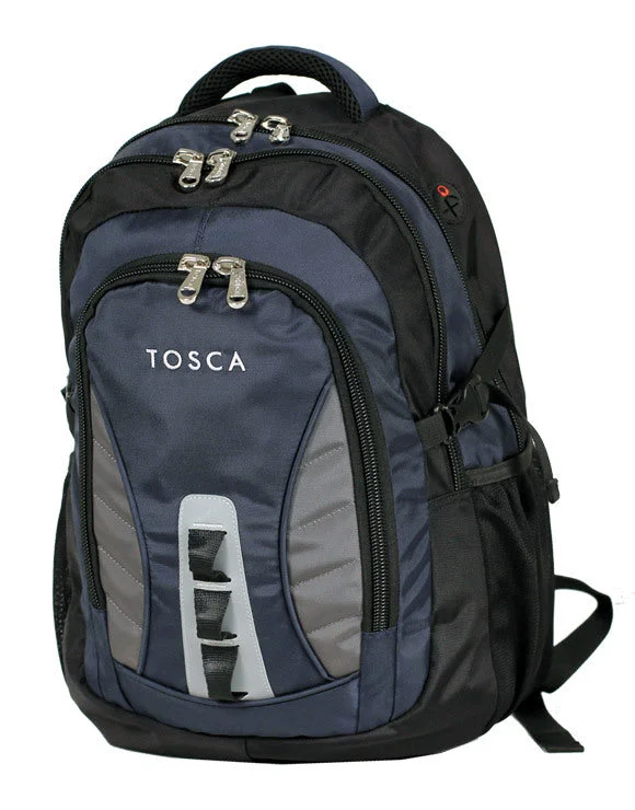 Fashionable canvas backpack for trendy college students -TOSCA- BACKPACK | NAVY BLACK