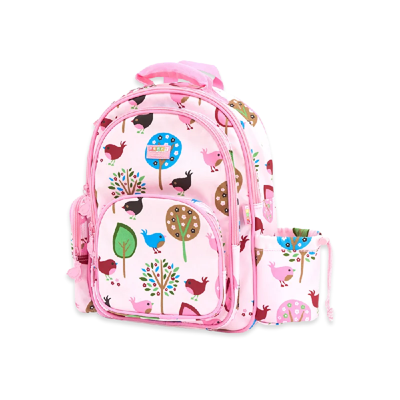 Durable polyester backpack for all-weather reliability -PENNY SCALLAN-Backpack Large | Chirpy Bird