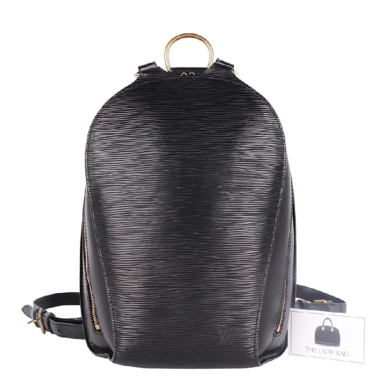 Fashionable canvas backpack for trendy college students -Mabillon Epi Leather Backpack (Authentic Pre-owned)