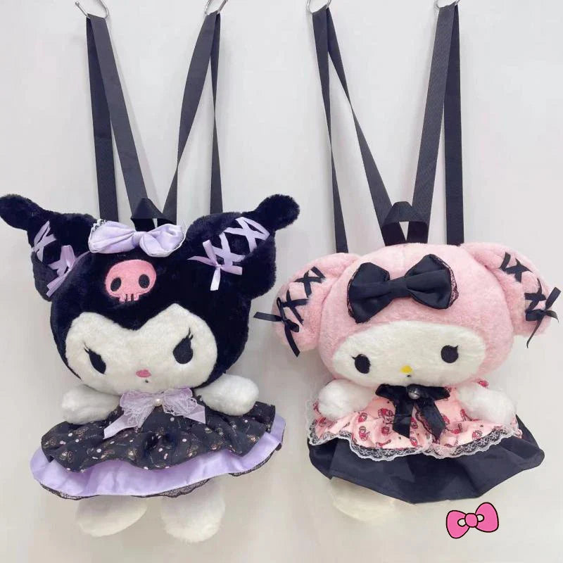 Large capacity backpack for extended camping trips -Kawaii Pastel Goth Plush Backpacks