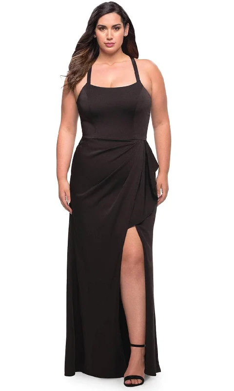 Plus size dresses for bold looks stand out -La Femme 29634 - Sleeveless Ruffled Long Dress