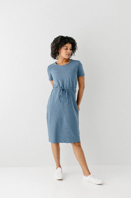 Plus size dresses featuring mesh overlays feel chic -'Rosina' Cotton Blend Everyday Dress FINAL SALE