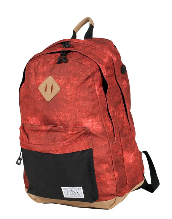 Lightweight hiking backpack for long mountain trails -TOSCA- CANVAS BACKPACK | RED