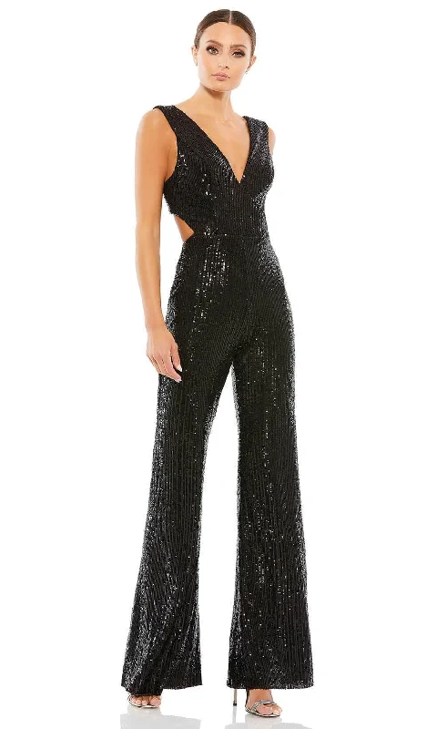 Plus size dresses featuring ombre effects look artsy -Ieena Duggal 26691 - Side Cutout Jumpsuit