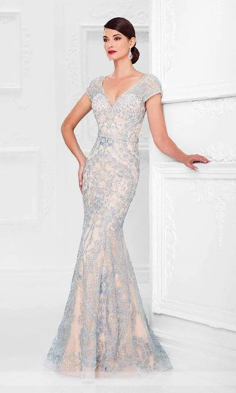 Plus size dresses with scalloped hems feel delicate -Ivonne D for Mon Cheri - 117D70 Trumpet Gown