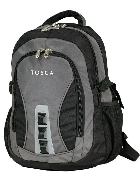 Large capacity backpack for extended camping trips -TOSCA- BACKPACK | GREY BLACK