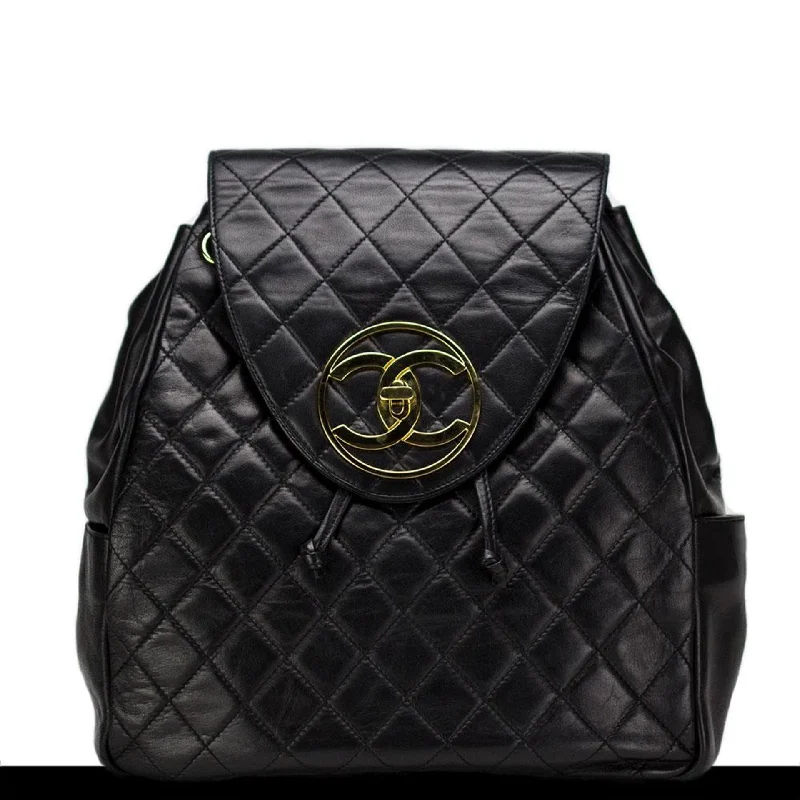 Lightweight sling backpack for one-shoulder ease -Chanel Lambskin Quilted Vintage Backpack