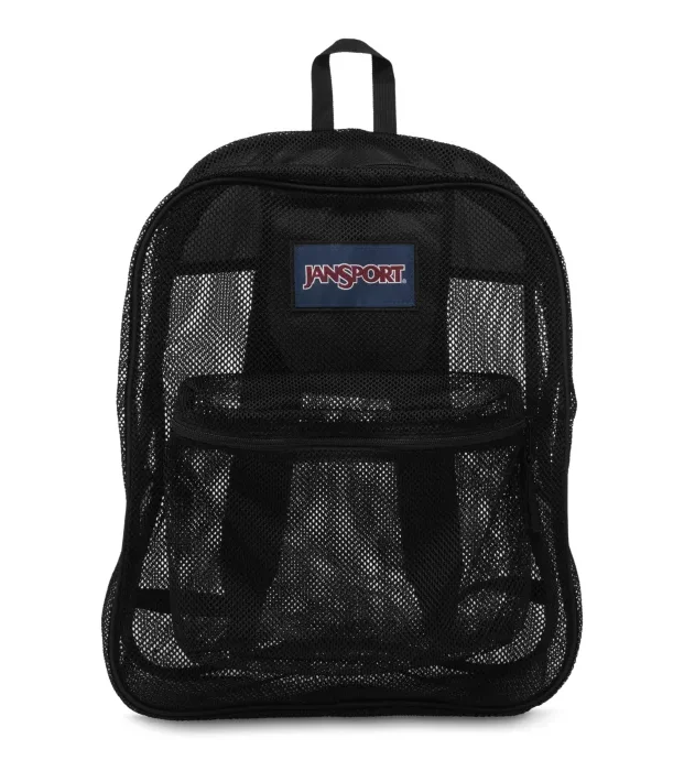 Minimalist black backpack for sleek professional use -JanSport Mesh Backpack