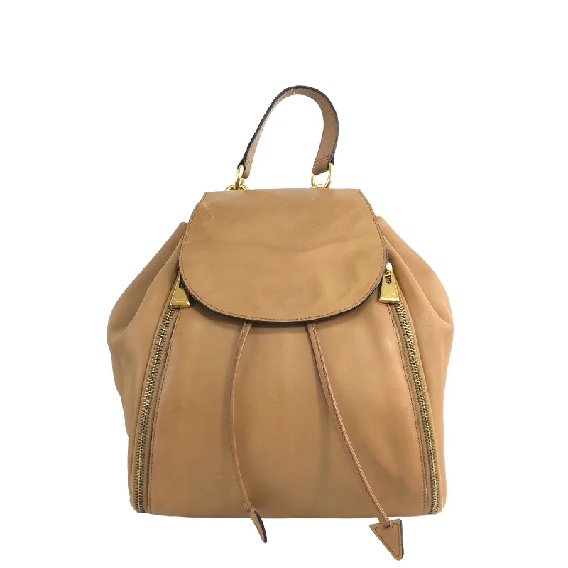 Anti-theft backpack with hidden zipper security -CELINE Backpack Camel Vintage f3n5kh