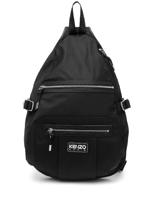 Lightweight hiking backpack for long mountain trails -KENZO LOGO-PATCH BACKPACK