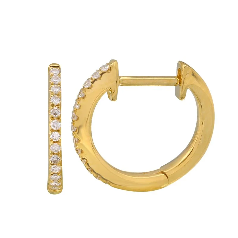 Hoop earrings with abstract shapes for an artistic and creative touch-12mm Diamond Hoop Earrings