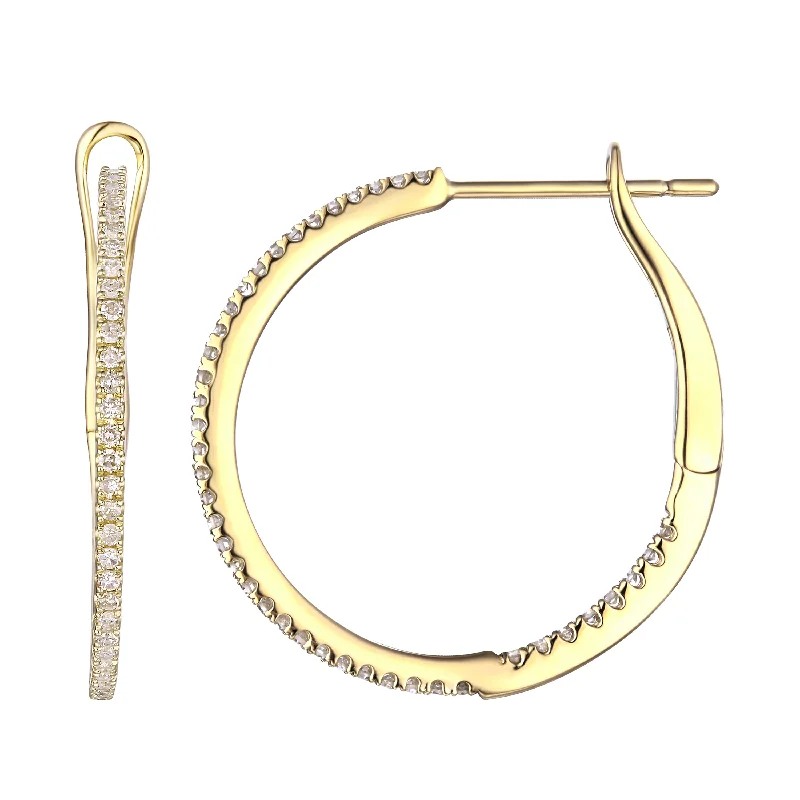 Hoop earrings with cut-out designs for a creative and lightweight effect-Big Diamond Hoops