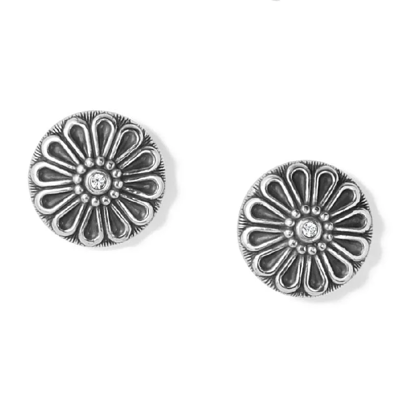 Best hoop earrings with vintage rhinestone embellishments for a retro-glam effect-Clara Flower Mini Post Earrings