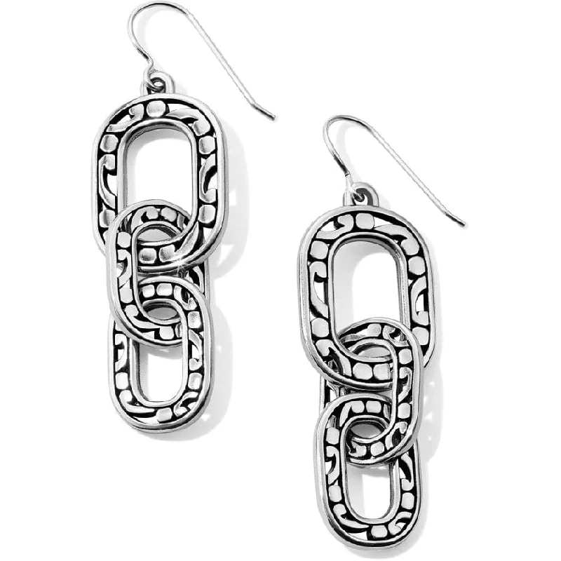 Stylish hoop earrings with diamond accents for an elegant and sparkling effect-Contempo Linx French Wire Earrings