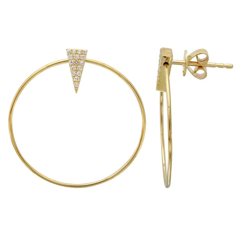 Best hoop earrings with butterfly motifs for a playful and whimsical appearance-Deep Triangle Hoop Earrings