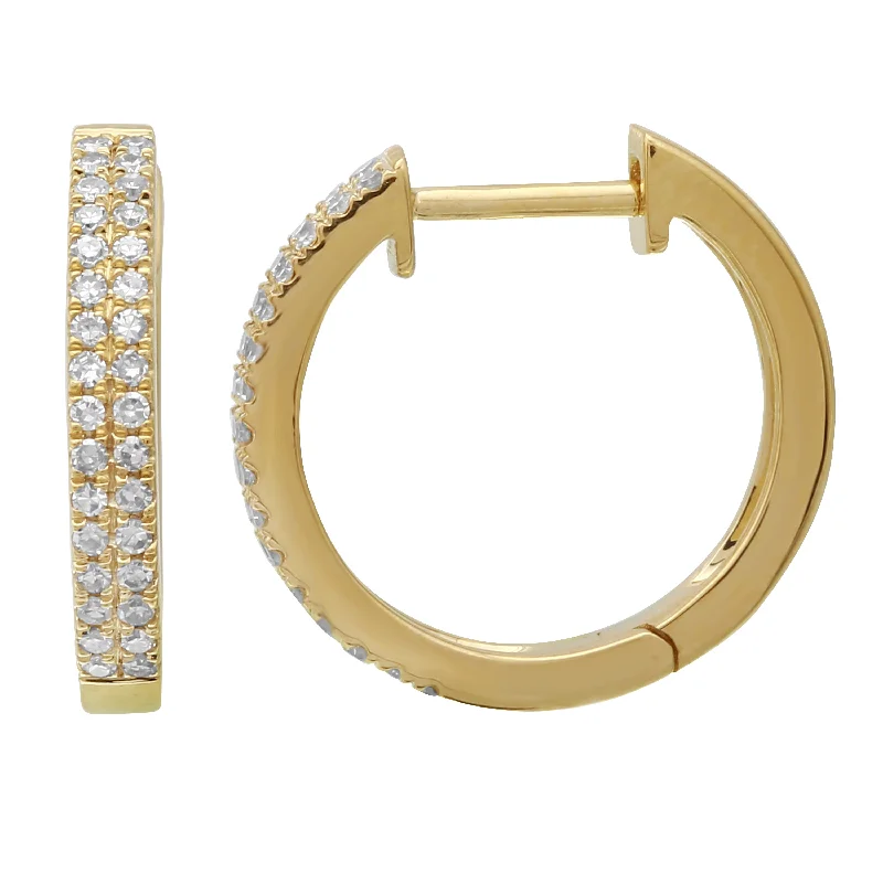 Best hoop earrings with twisted rope designs for a nautical-inspired style-Diamond Hoops, 15mm