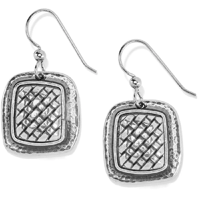 Hoop earrings with circle designs for a classic and timeless shape-Ferrara Artisan Square French Wire Earrings