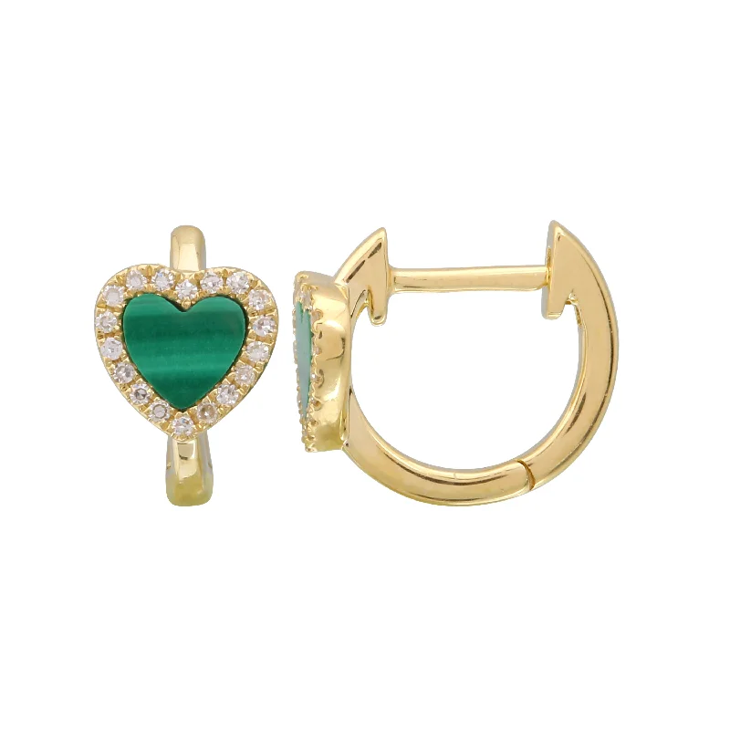 Best hoop earrings with cubic zirconia for a budget-friendly, dazzling look-Gem Heart Hoops