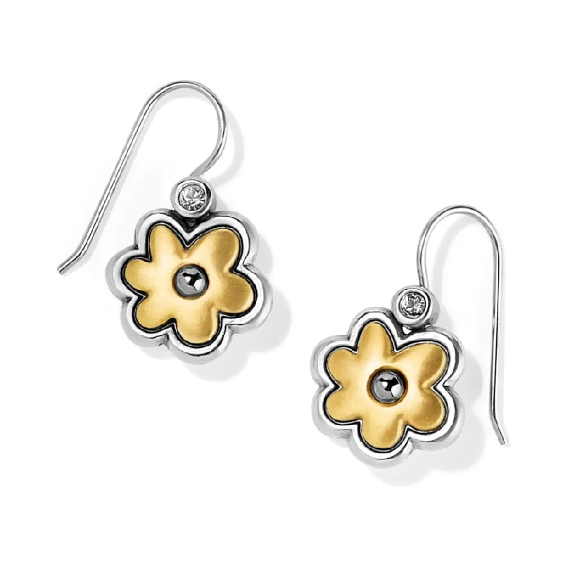 Best hoop earrings with minimal embellishments for a sleek and modern look-Harmony Flower French Wire Earrings