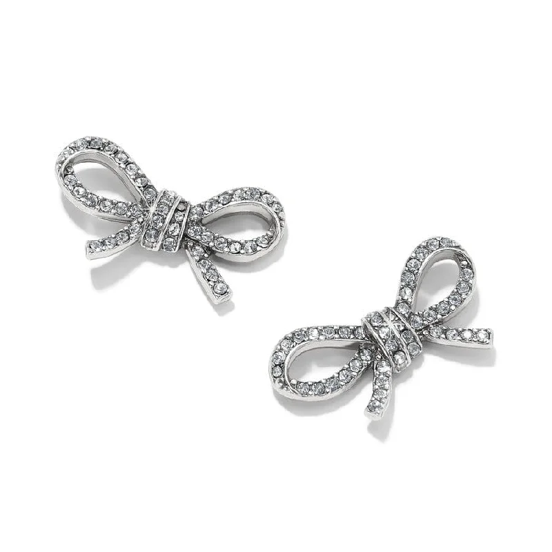 Best hoop earrings with sparkling cubic zirconia for a brilliant, budget-friendly effect-Illumina Bow Post Earrings