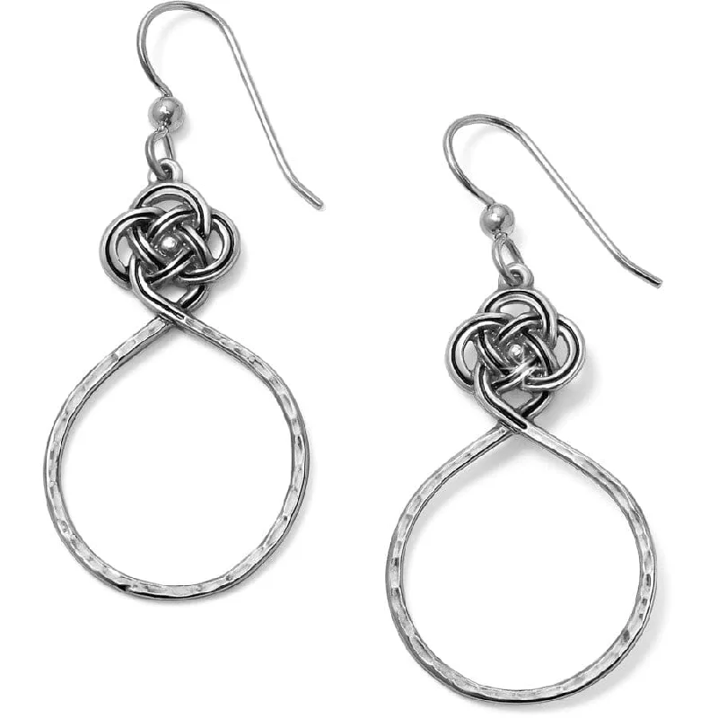 Hoop earrings with a chunky design for a bold and trendy statement-Interlok Petite Knot Circle French Wire Earrings