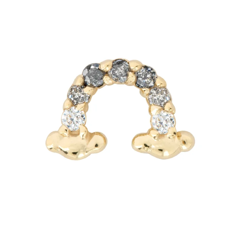 Stylish hoop earrings with diamond accents for an elegant and sparkling effect-Keshet Stud