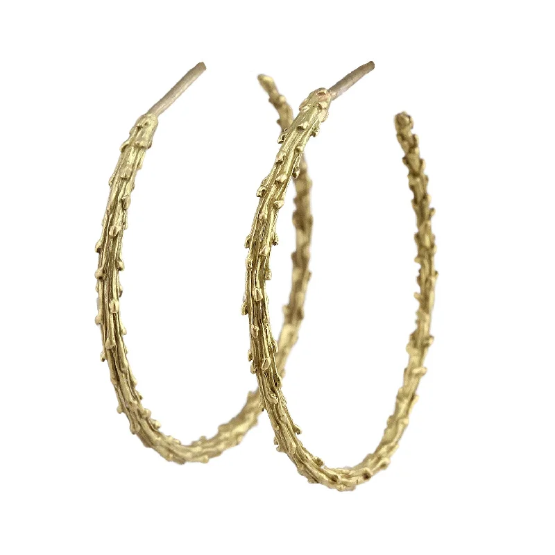 Hoop earrings with a matte finish for a sleek and sophisticated appearance-18k Yellow Gold Tahoe Hoop - Large