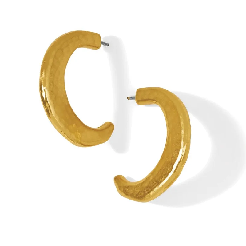 Best hoop earrings with hammered gold for a rustic yet elegant look-Montagne Post Hoop Earrings