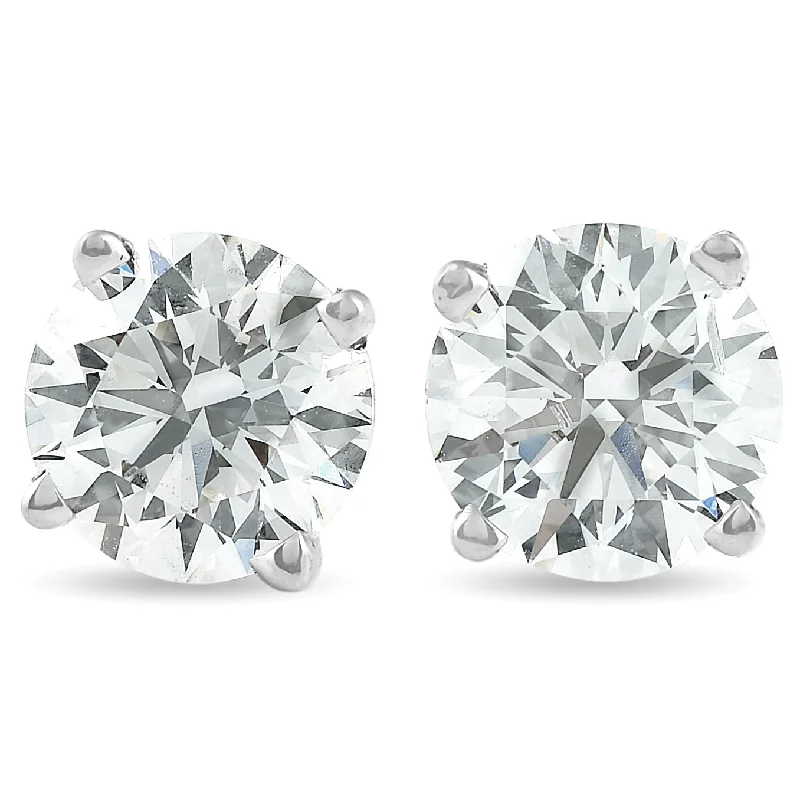 Best hoop earrings with smooth ceramic finishes for a polished, clean style-Platinum 1 1/2ct Lab Grown Diamond Studs